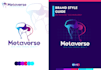 do modern tech company startup logo with brand style guide