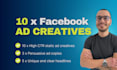 design facebook ad creative images, copy and headlines