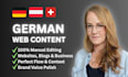 professionally edit and optimize your german website content