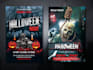 do halloween flyer design for horror party and event