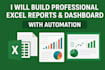 analyze data and create excel reports with automation