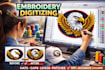 do logo embroidery digitizing into pes and rest formats