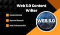 be your web 3 SEO content writer