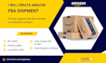 create, manage amazon fba shipments, shipping label