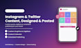 manage and create and post engaging content for your instagram and twitter