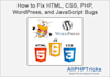 fix html,css,bootstrap,php,mysql,codeigniter and laravel issue