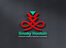 design modern minimalist luxury hookah logo smoke, wine, lounge, bar, restaurant