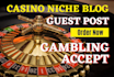 do guest post for sports, game and entertainment niche