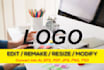 edit logo redraw redo redesign resize remake or modify