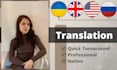 perfectly translate from english to russian and ukrainian