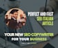 do SEO article writing in italian of any topic in 24 hours