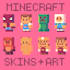 make a custom minecraft skin plus pixel art illustration