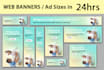 design banner ads, thumbnails, facebook, website headers