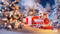 make this snow train happy merry christmas video