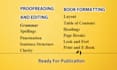 do book editing, proofreading, and print layout formatting