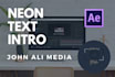 create neon logo animation intro video