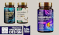 create modern packaging design with labels, boxes and tubes