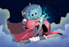 create a 2d cartoon illustration of your character