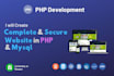 create complete and secure website in PHP mysql