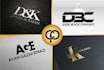 do minimal monogram initials text logo design