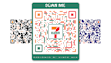 design qr code sticker card with call to action text