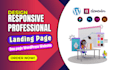 design professional responsive landing page or wordpress web