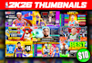 design eye catching nba 2k26 and 2k thumbnails nba2k26