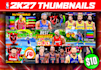 design eye catching nba 2k27 and 2k thumbnails nba2k27