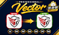 convert logo to vector, manually vectorize, redraw, tracing image