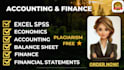 do accounting and finance assigned, financial analysis, report excel project