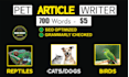 be your pet article writer and provide SEO optimized content for pet blogs
