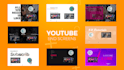 create a modern youtube end screen outro up to 4k resolution