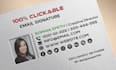 do clickable html email signature within 2hrs