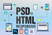 convert figma, xd or PSD to responsive web pages