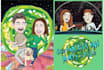 draw rick and morty portrait illustration