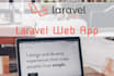 create a laravel web app