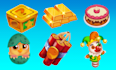 create 2d game icon, game assets, props, app icons and objects