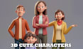 sculpt 3d cute model, 3d character, animal, 3d printing