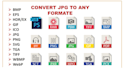 convert jpg, png, images to webp PDF to word, excel