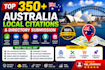top 350australia local citations directory submission