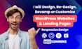design and customize the websites and the landing pages