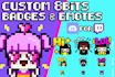 make custom 8bit pixel art twitch badges or emotes