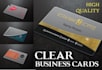 design unique clear, plastic, or transparent business card