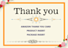 design amazon thank you card, product insert, package insert