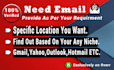 provide targeted email list, email collection for email campaign