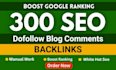 create 300 dofollow blog comments contextual backlinks