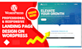 create a professional landing page design on wordpress
