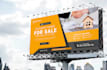 design real estate retractable banner, billboard, roll up, yard signage design