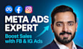 be your expert meta ads manager for high ROI facebook and instagram campaigns
