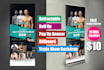 design roll up, retractable banner, trade show backdrop